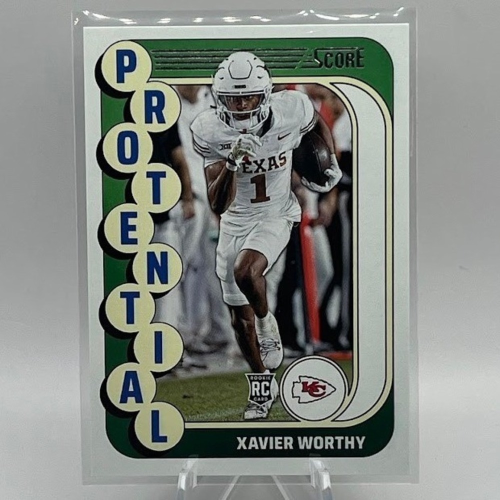 Xavier Worthy Potential 2024 Panini Score 15 NFL Kansas City Chiefs